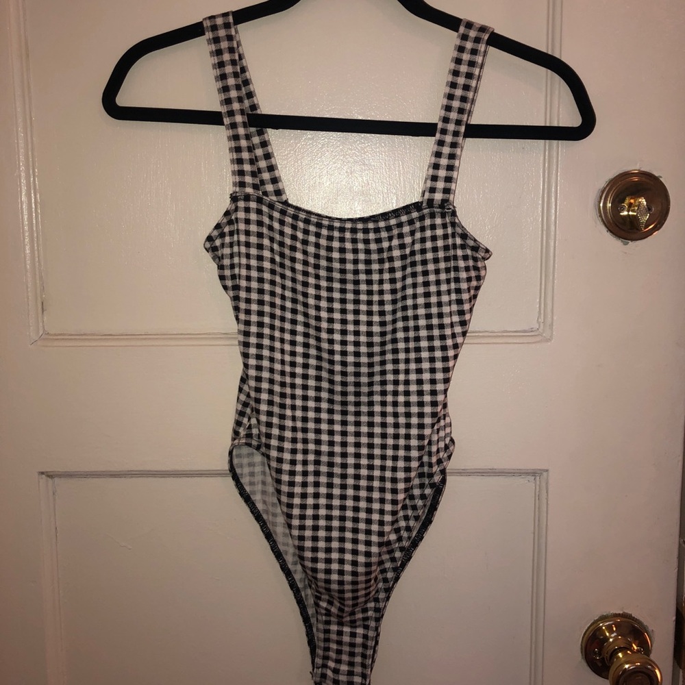 Gingham Black & White Bodysuit